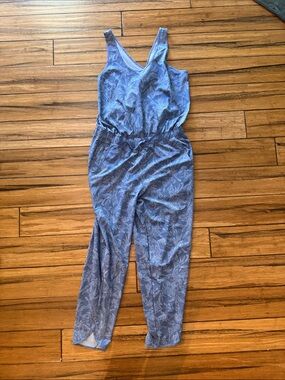 Patagonia Fleetwith Blue Floral Print Sleeveless Jumpsuit